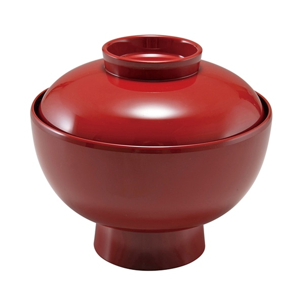 福井クラフト 耐熱雑煮椀　4.2寸　蓋親セット 総朱 33710770 1個（ご注文単位1個）【直送品】