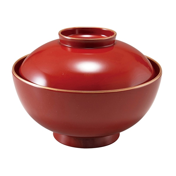 福井クラフト 耐熱仙才雑煮椀　4.5寸　蓋親セット 総朱内朱天金 33710850 1個（ご注文単位1個）【直送品】