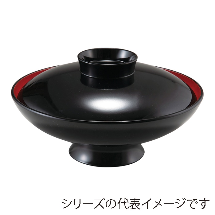 福井クラフト 雑煮椀　6寸　小槌椀　蓋親セット 黒　内朱 33710980 1個（ご注文単位1個）【直送品】