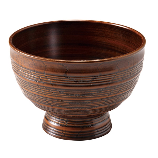 福井クラフト 丼　千筋ロクロ目丼 総栃 33711020 1個（ご注文単位1個）【直送品】