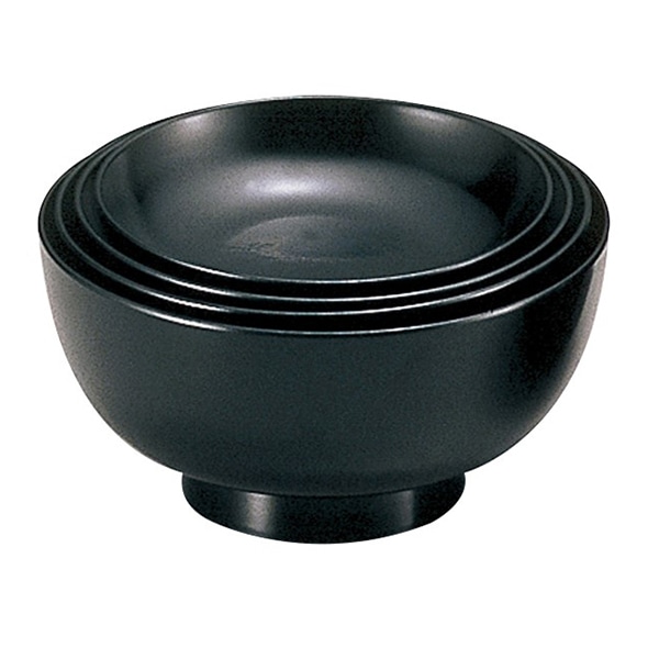 福井クラフト 八十椀　四ツ椀　飯椀・汁椀　蓋親セット 黒2度塗 35051240 1個（ご注文単位1個）【直送品】