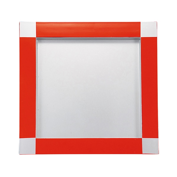 福井クラフト 前菜盛皿　7.5寸つば付き正角皿 朱銀天市松内銀 40421040 1個（ご注文単位1個）【直送品】