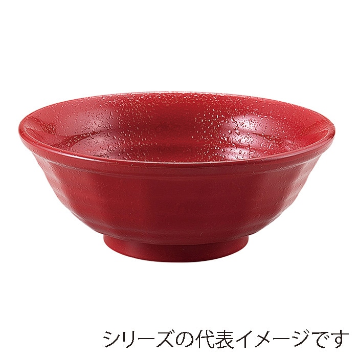 福井クラフト 超耐熱鉢　18cm　ラーメン鉢 紅赤クリヤータタキ 40421860 1個（ご注文単位1個）【直送品】