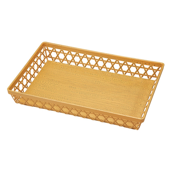 福井クラフト 盛込かご　尺3長角盛篭　本体 内外ごま竹 41320160 1個（ご注文単位1個）【直送品】