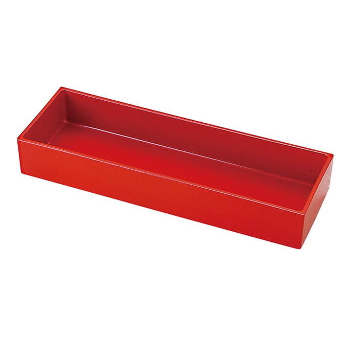 福井クラフト 玉手重用　3／6仕切　長角箱 赤　二度塗り 41320370 1個（ご注文単位1個）【直送品】