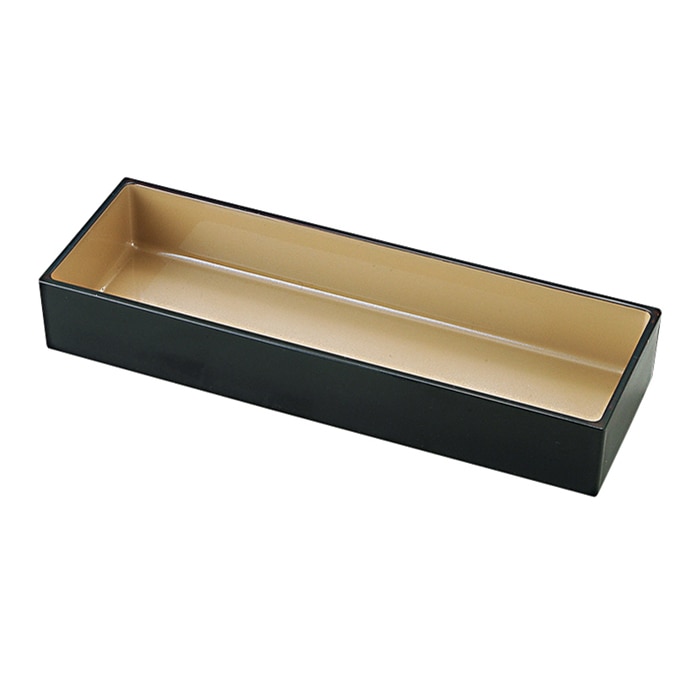 福井クラフト 玉手重用　3／6仕切　長角箱 銀天べっ甲　外黒 41320390 1個（ご注文単位1個）【直送品】