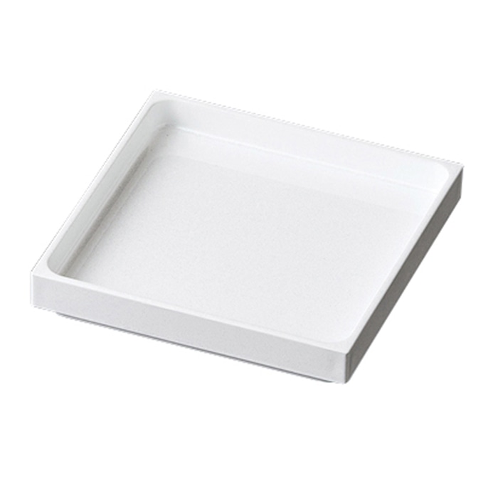 福井クラフト マルチプレート　11.6cm角 白パール　汚染防止加工 41320530 1個（ご注文単位1個）【直送品】