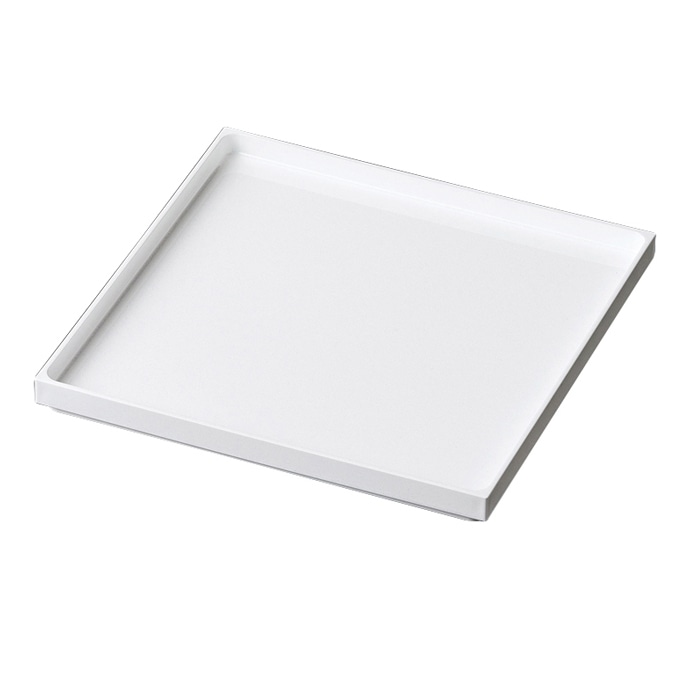 福井クラフト マルチプレート　23.2cm角 白パール　汚染防止加工 41320660 1個（ご注文単位1個）【直送品】