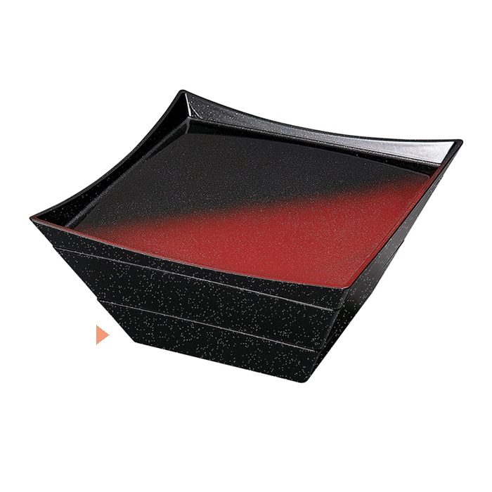 福井クラフト 6寸角山路ダイヤ盛箱 黒銀パール内黒天黒 41322000 1個（ご注文単位1個）【直送品】