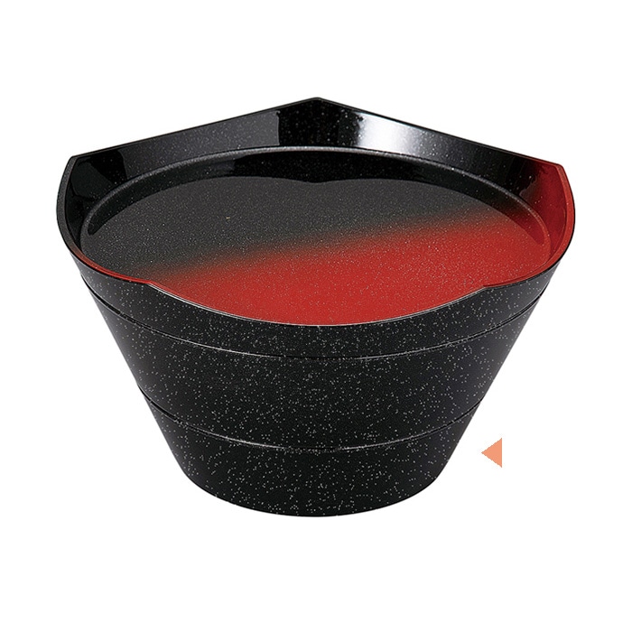 福井クラフト 6寸王冠盛箱 黒銀パール内黒天黒 41322030 1個（ご注文単位1個）【直送品】