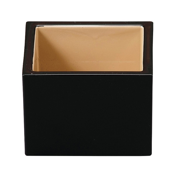 福井クラフト 松花堂仕切　60mmミニマス 黒内金 41322380 1個（ご注文単位1個）【直送品】