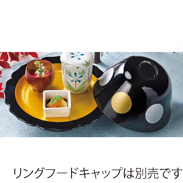 福井クラフト 高台盛皿　桔梗天皿 金粉蒔刷毛目 51062345 1個（ご注文単位1個）【直送品】