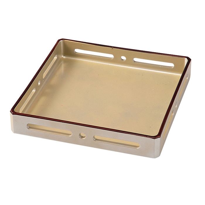 福井クラフト 前菜盛箱 6寸角すかし盛器 パールシルバー天べっ甲 51306205 1個(ご注文単位1個)【直送品】