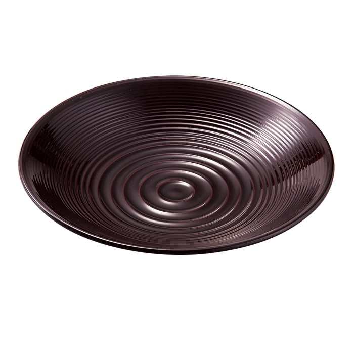 福井クラフト 盛込皿　φ275波紋鉢 溜裏黒塗 51311210 1個（ご注文単位1個）【直送品】