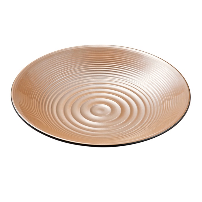 福井クラフト 盛込皿　φ275波紋鉢 銀透き裏黒塗 51311230 1個（ご注文単位1個）【直送品】