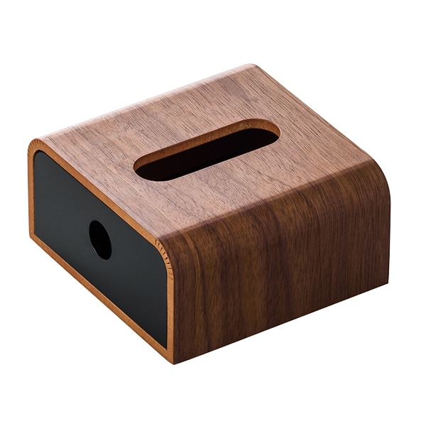 福井クラフト 木製ハーフスライドティッシュボックス ウォールナット 51365970 1個（ご注文単位1個）【直送品】