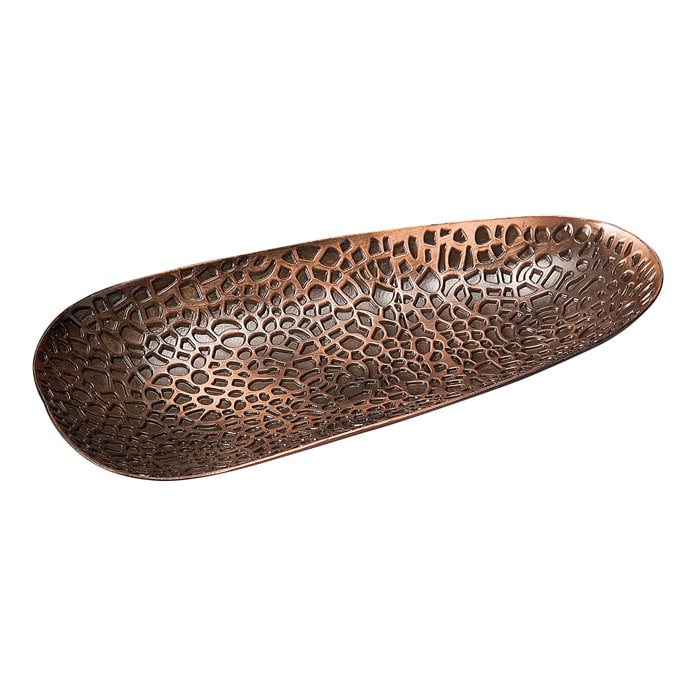 福井クラフト メタルおしぼり受け オーバルブラウン 51366110 1個（ご注文単位1個）【直送品】