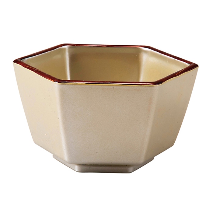 福井クラフト 六角小鉢 黄金銀彩天べっ甲 51400621 1個（ご注文単位1個）【直送品】