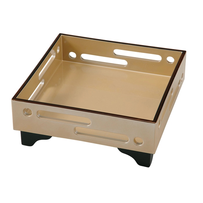 福井クラフト 前菜盛器　5.5寸角すかし盛器 パールシルバー 53700222 1個（ご注文単位1個）【直送品】