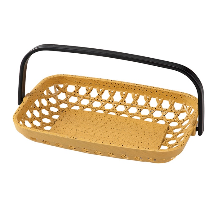 福井クラフト 竹盛篭　8寸長角手提篭 ゴマ竹 55203825 1個（ご注文単位1個）【直送品】