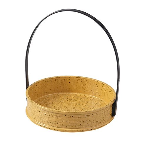福井クラフト 手提盛器　5.5寸アジロ盛篭 ゴマ竹 55203890 1個（ご注文単位1個）【直送品】