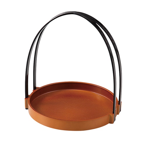 福井クラフト 手提珍味盛器　5寸ドーム手提カスター盆 ブラウン 55203905 1個（ご注文単位1個）【直送品】