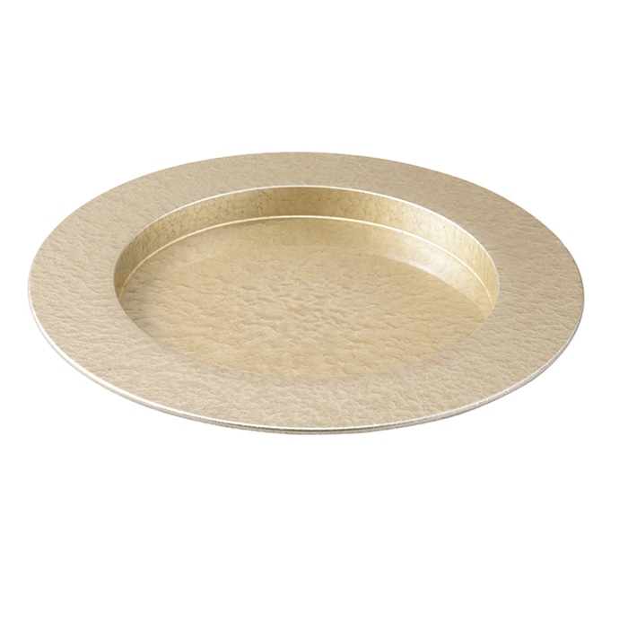 福井クラフト 盛器 耐熱31cm段付丸プレート シャンパンゴールド 55204935 1個(ご注文単位1個)【直送品】