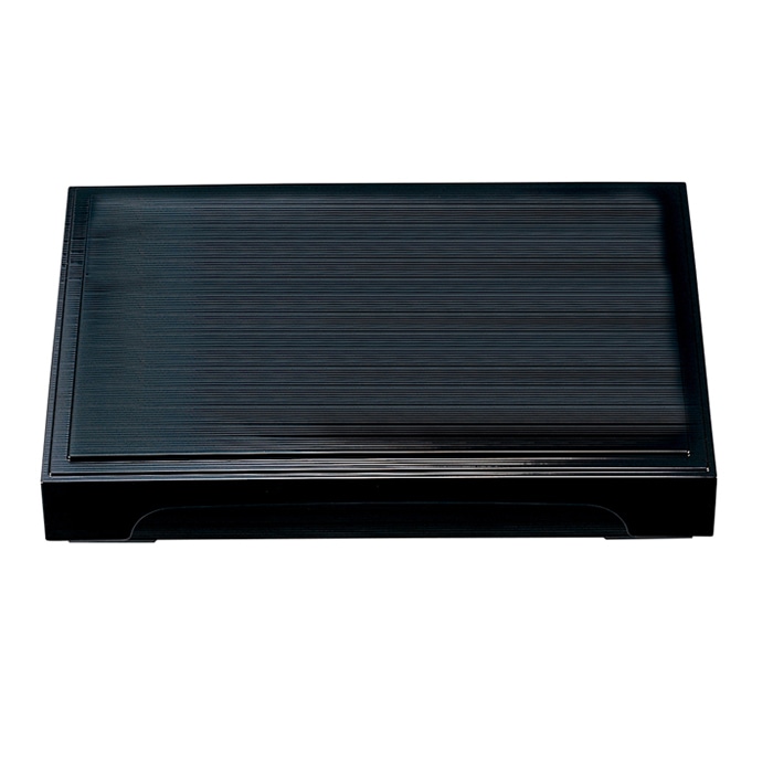 福井クラフト 幕の内弁当 尺2.5寸千筋箱膳 蓋親 黒 内黒 70011713 1個(ご注文単位1個)【直送品】