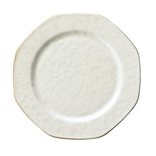 福井クラフト 耐熱18cm八角プレート ホワイトアクア 74011250 1個(ご注文単位1個)【直送品】