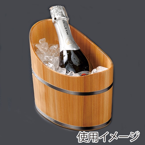 福井クラフト 木製サワラ　ワインクラー片上がり 白木　小 81293050 1個（ご注文単位1個）【直送品】