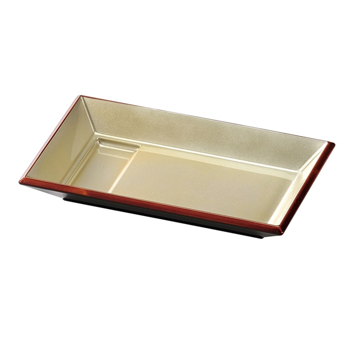 福井クラフト のり入れ 18cm四方皿 タレ付 黄金銀彩天べっ甲 82155495 1個(ご注文単位1個)【直送品】