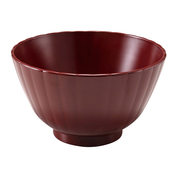 福井クラフト 耐熱汁椀　フラワーお好み椀　φ133 吟朱 83320110 1個（ご注文単位1個）【直送品】