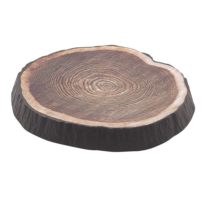 福井クラフト メラミン製　年輪盛台　24cm　小  83361010 1個（ご注文単位1個）【直送品】