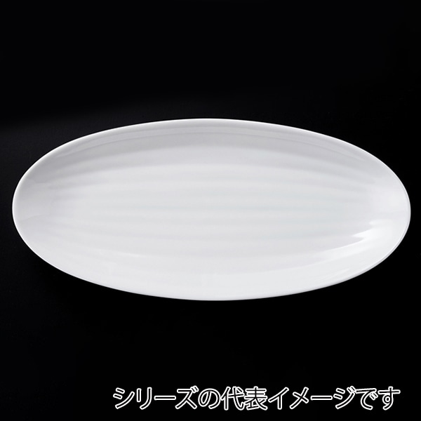 福井クラフト メラミン皿　49.4cm　筋目葉盛皿 白グロス 83361120 1個（ご注文単位1個）【直送品】