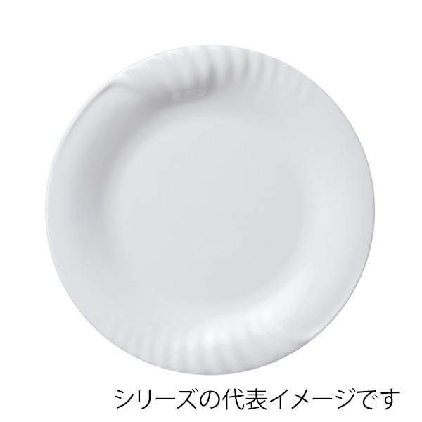 福井クラフト メラミン盛皿　φ25cm　レリーフ丸プレート 白グロス 83361140 1個（ご注文単位1個）【直送品】