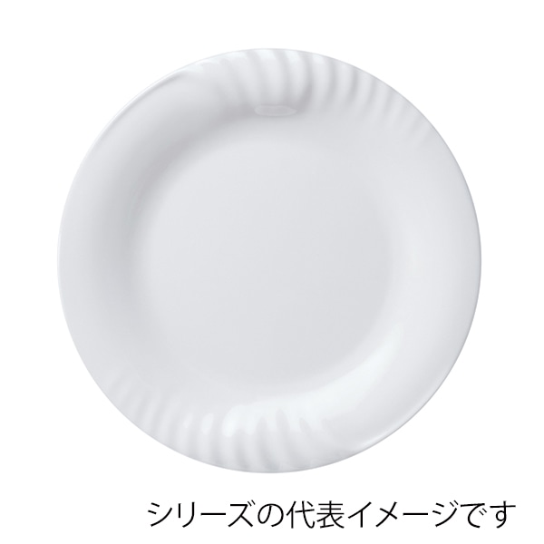 福井クラフト メラミン盛皿　φ35.2cm　レリーフ丸プレート 白グロス 83361160 1個（ご注文単位1個）【直送品】