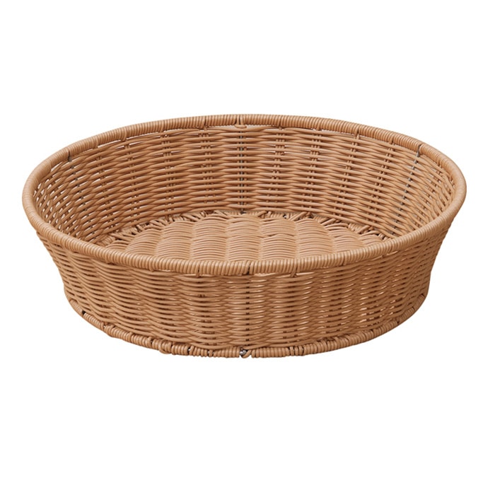 福井クラフト ビュッフェ用品　丸バスケット アイボリー　深 70022660 1個（ご注文単位1個）【直送品】