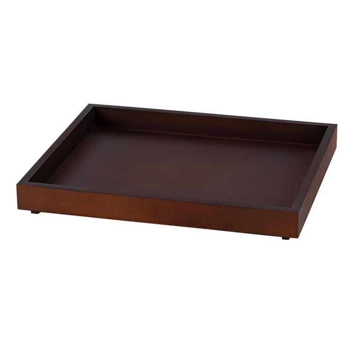 福井クラフト ビュッフェ用品　木製トレー　1／2　浅 ブラウン 80113220 1個（ご注文単位1個）【直送品】