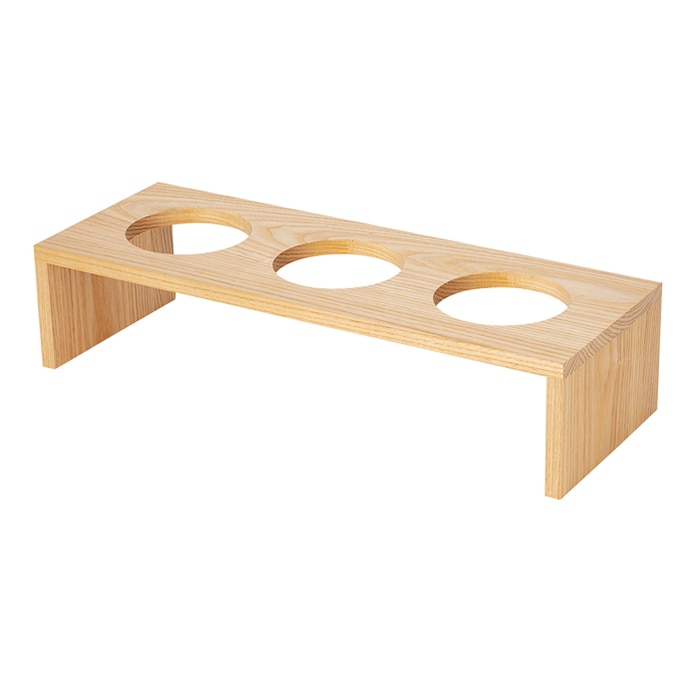 福井クラフト ビュッフェ用　木製穴あきコの字什器 55×H12.5cm　白木 80113440 1個（ご注文単位1個）【直送品】