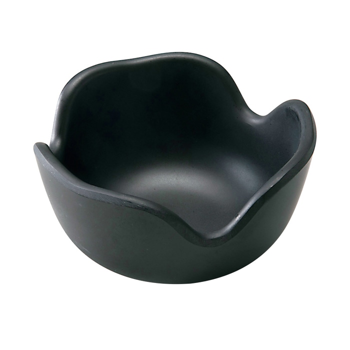 福井クラフト メラミン小鉢 φ7.1cm 割山椒 黒マット 80304160 1個(ご注文単位1個)【直送品】