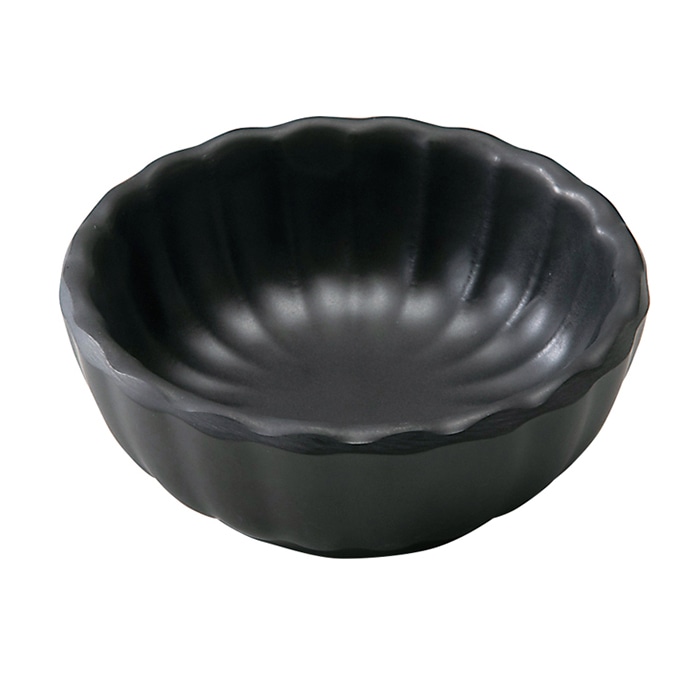福井クラフト メラミン小鉢 φ7.2cm 菊鉢 黒マット 80304210 1個(ご注文単位1個)【直送品】
