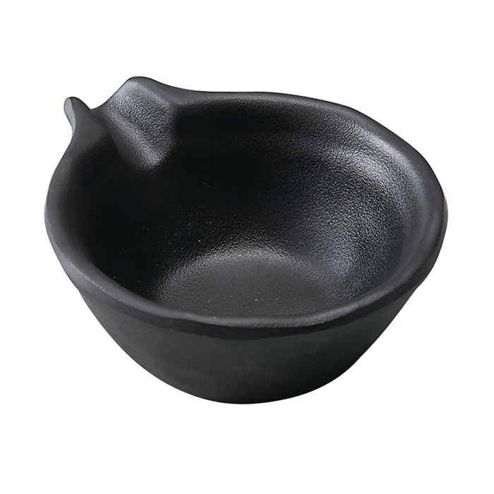 福井クラフト メラミン小鉢 片口鉢 黒マット 80304270 1個(ご注文単位1個)【直送品】