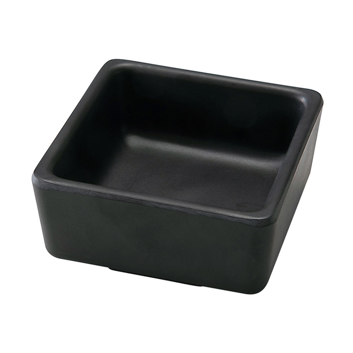 福井クラフト メラミン小鉢 6.8cm 角鉢 黒マット 80304290 1個(ご注文単位1個)【直送品】