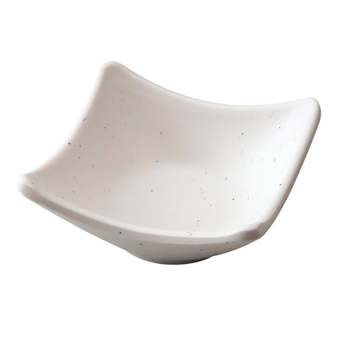 福井クラフト メラミン小鉢 7cm 四方反り鉢 粉引 80304310 1個(ご注文単位1個)【直送品】