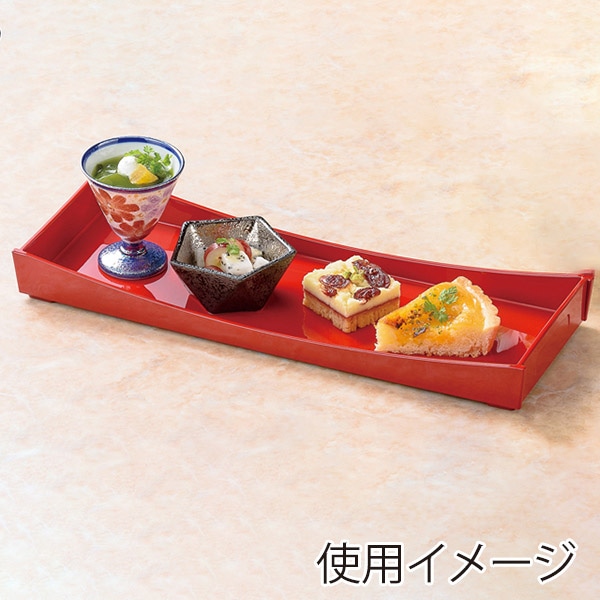 福井クラフト 盛皿　尺0寸弓盛器 二度塗り 55204155 1個（ご注文単位1個）【直送品】