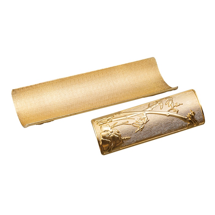 福井クラフト メタルおしぼり受け 竹型ゴールド 51366180 1個（ご注文単位1個）【直送品】