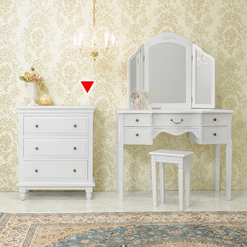 萩原 3Dワイドチェスト ホワイト BCC-8023 1台(ご注文単位1台)【直送品】