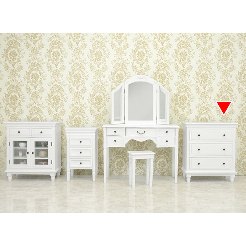 萩原 3Dワイドチェスト ホワイト BCC-8023 1台(ご注文単位1台)【直送品】