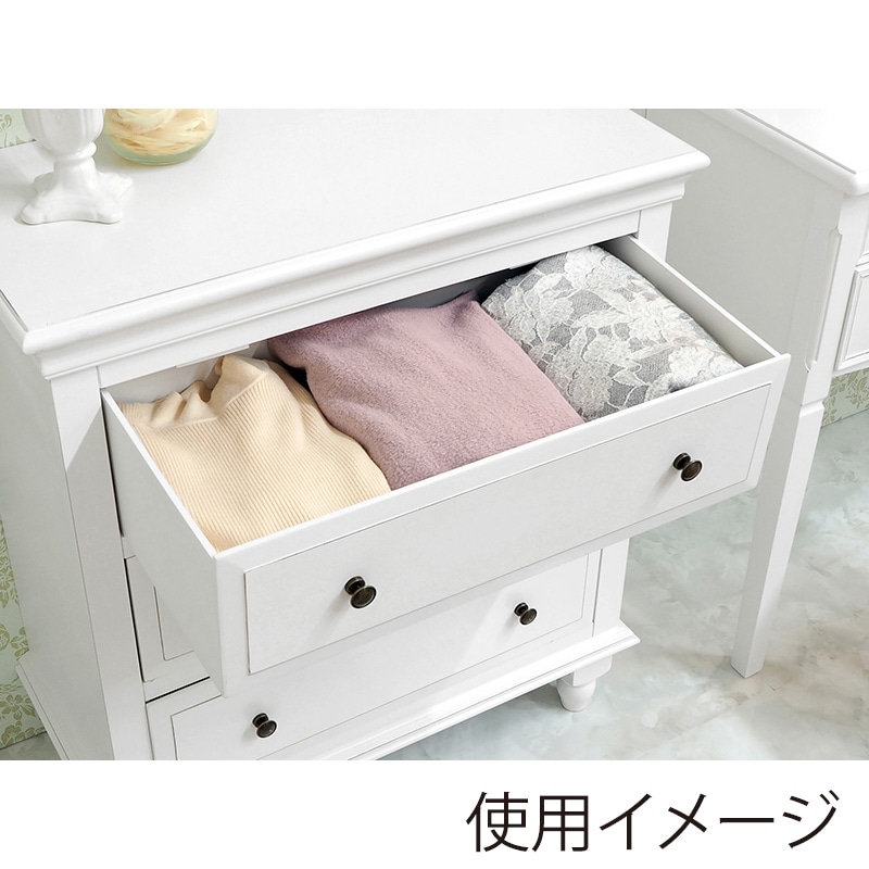 萩原 3Dワイドチェスト ホワイト BCC-8023 1台(ご注文単位1台)【直送品】