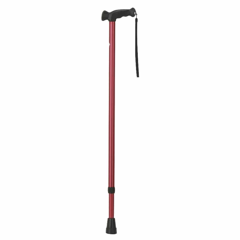 ステッキ プッシュボタンアルミケイン レッド KS-23R 1個(ご注文単位1個)【直送品】